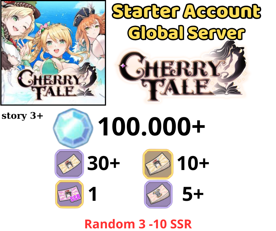[GLOBAL]100000 + Diamonds Cherry Tale Starter Account